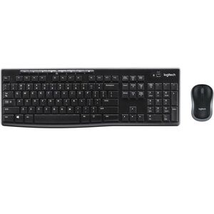 Logitech Black Wireless Keyboard and Mouse Set